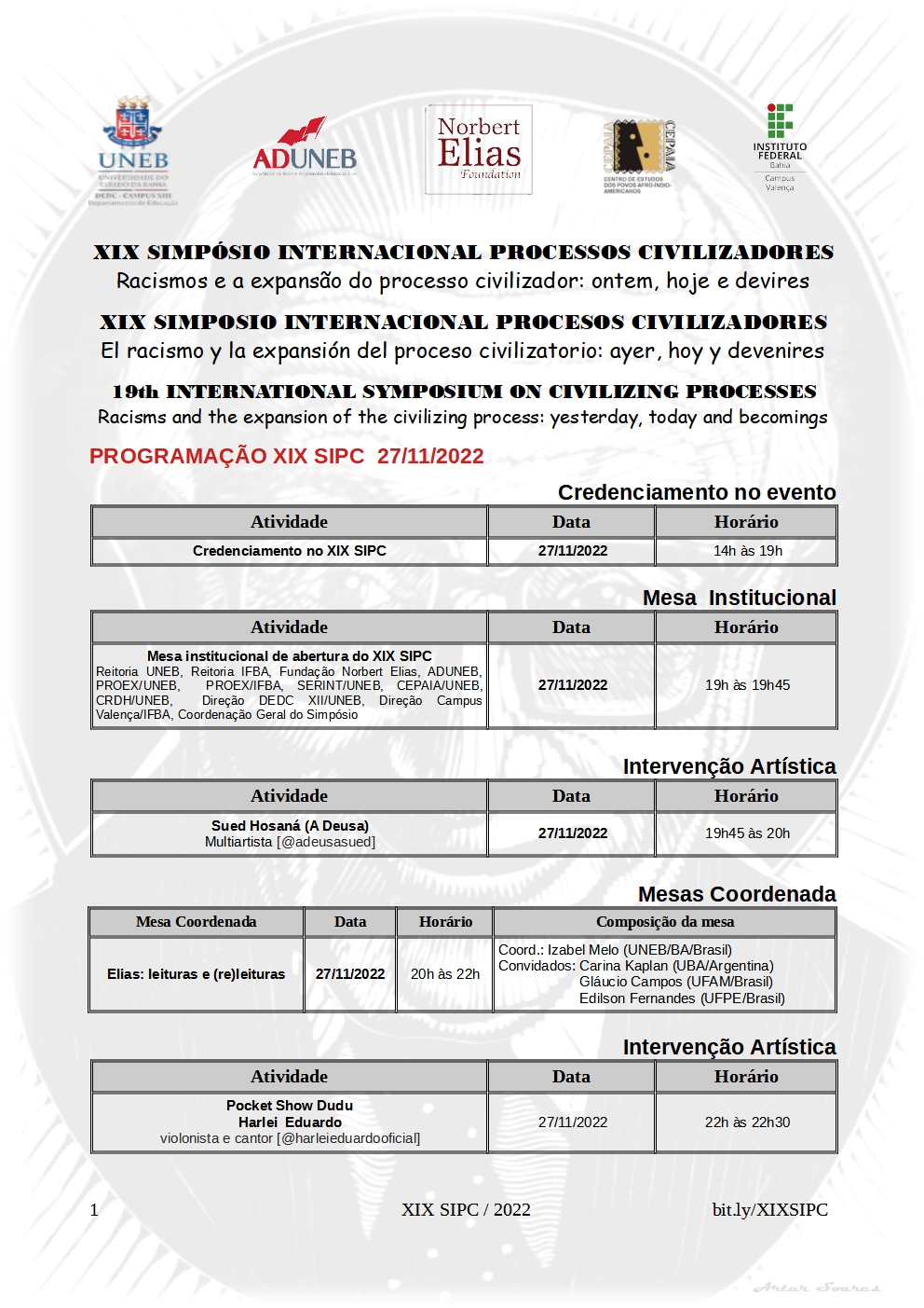 Ateliê de Pesquisa XIX SIPC