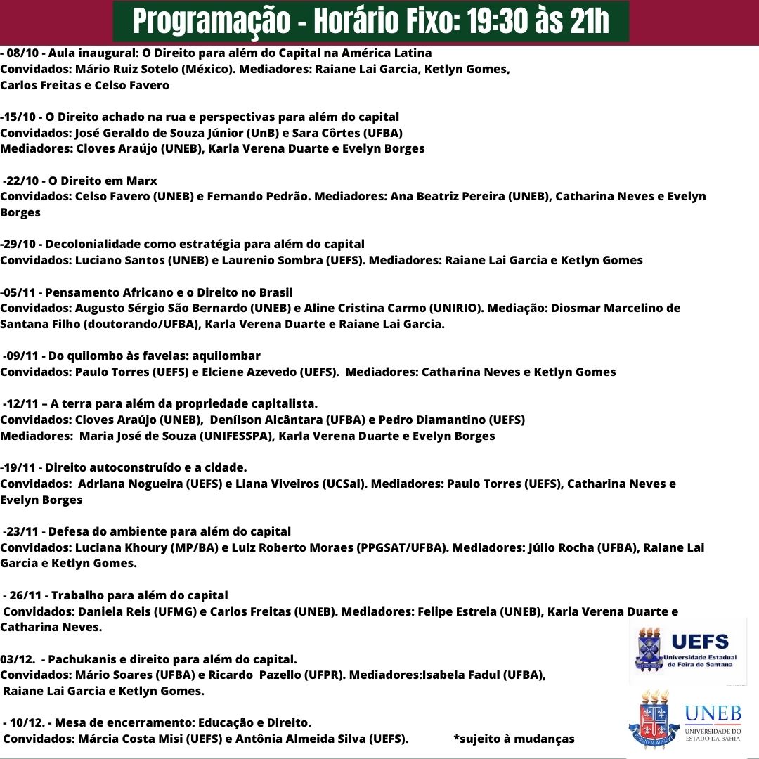 Programação Geral